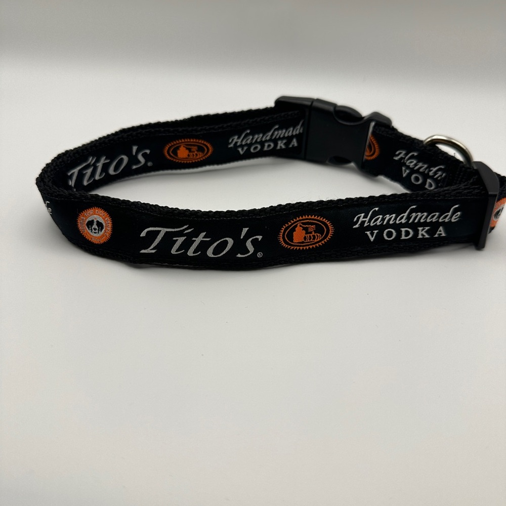 Tito's Handmade Vodka Black Dog Collar